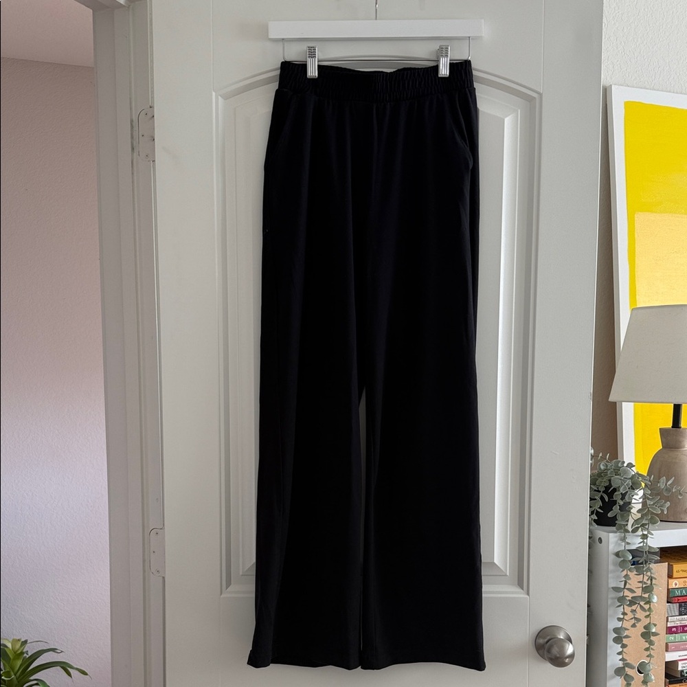 Yogalicious Black Wide-Leg Pull-On Trousers